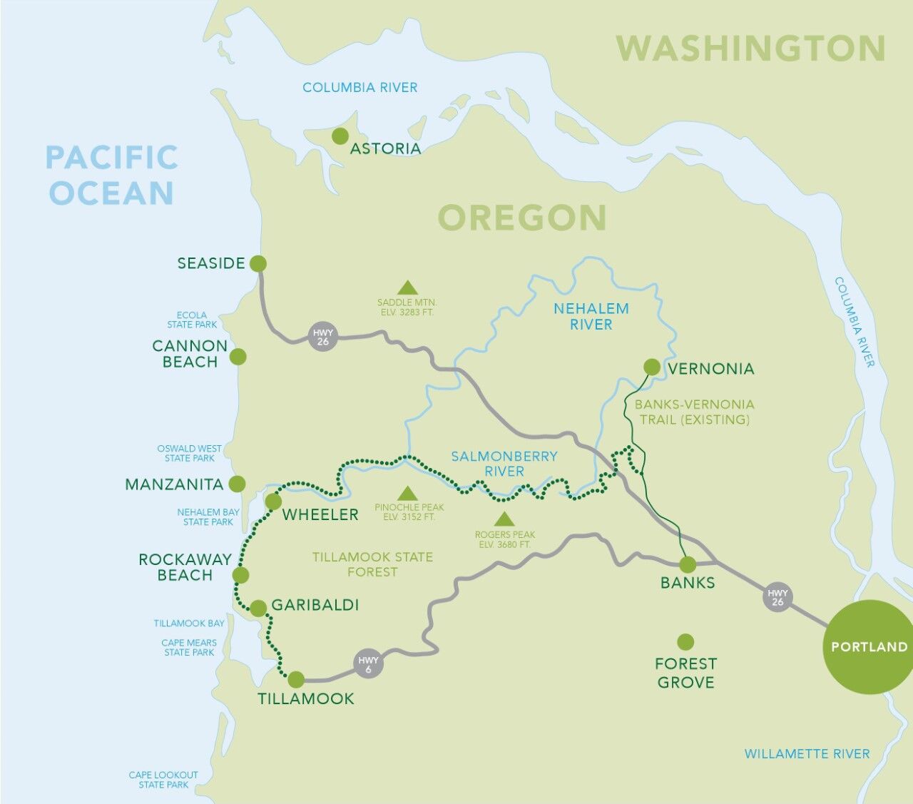 Salmonberry Trail map